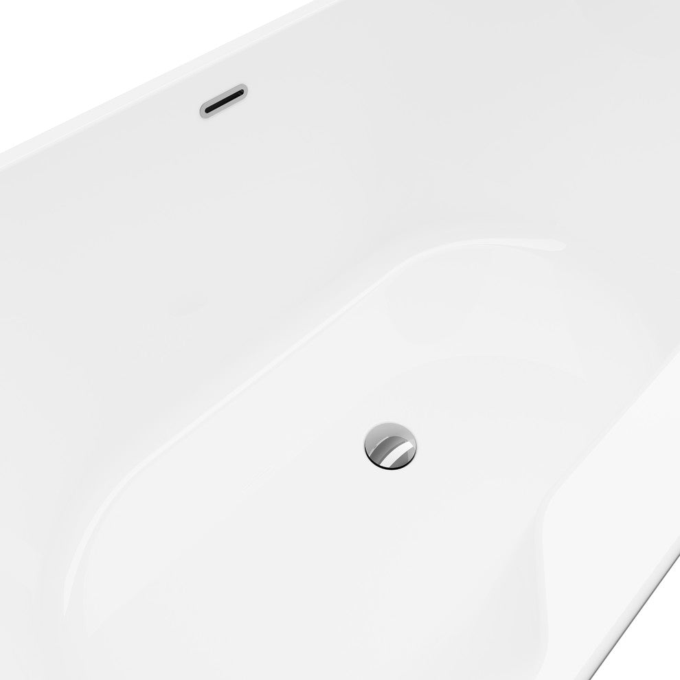 Retro 56" Freestanding Tub With Faucet
