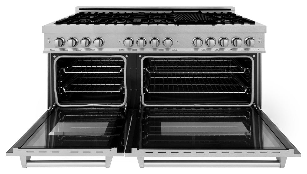 ZLINE 60" Dual Fuel Range, DuraSnow With DuraSnow Door RAS-SN-60