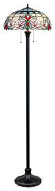 Chloe Lighting Grenville Victorian-Style Dark Bronze 2 Light Floor Lamp 18" Wide