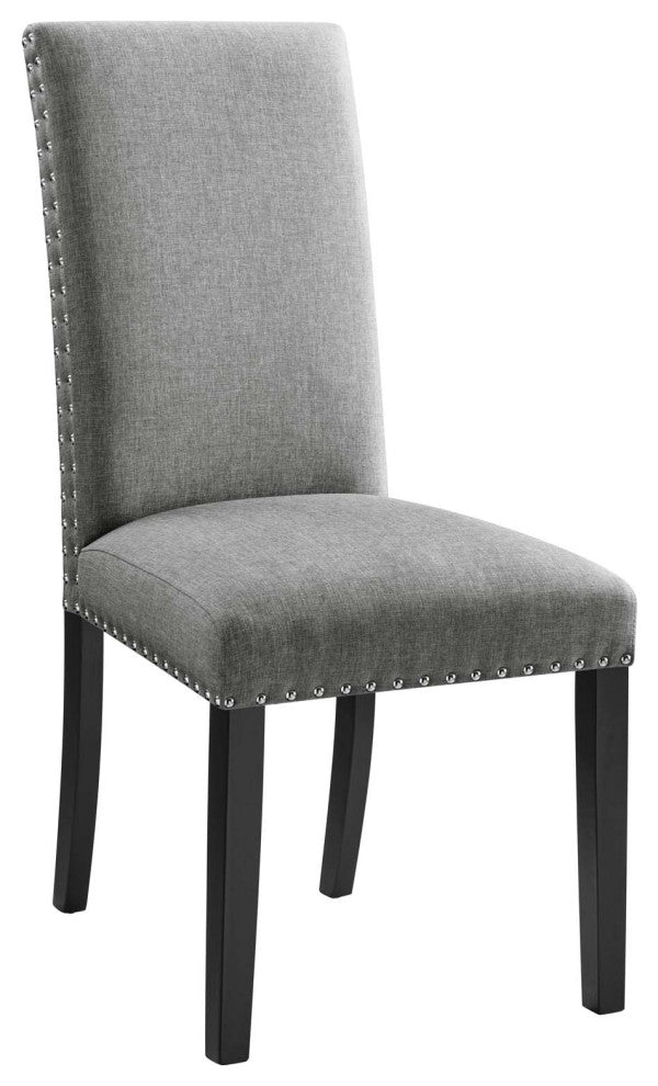 Parcel Dining Upholstered Side Chair, Light Gray