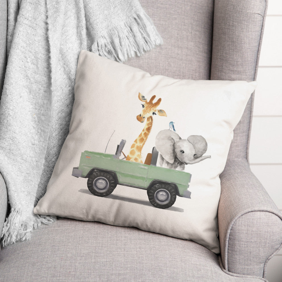 Cruisin Animals 18"x18" Spun Poly Pillow
