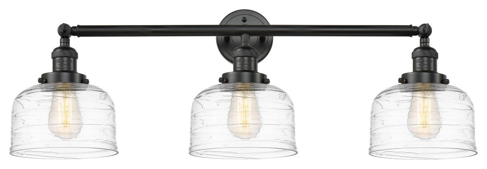 INNOVATIONS 205-BK-G713-LED 3-Light Bath Vanity Light Matte Black