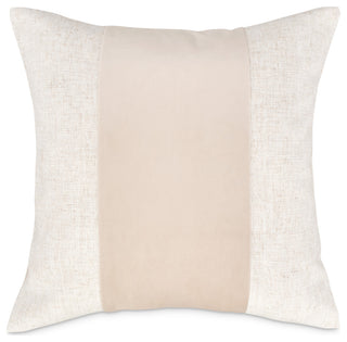 Moonbeam Baldwin 21" Square Pieced Pillow, Set of 2, Cream