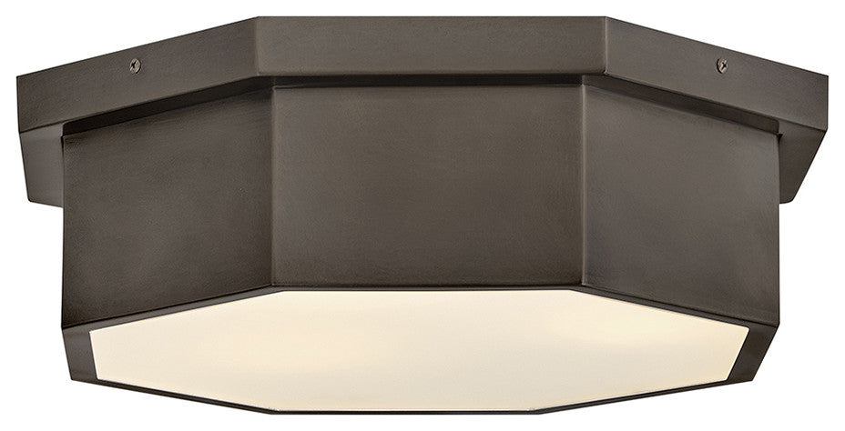 Hinkley Facet Medium Flush Mount, Black Oxide