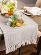 Gray Woven Table Runner 15X72