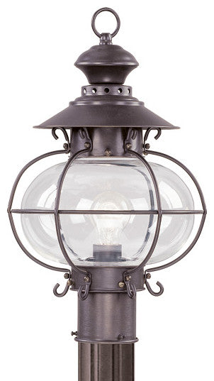 LIVEX LIGHTING 2224-07 1 Light Bronze Outdoor Post Lantern