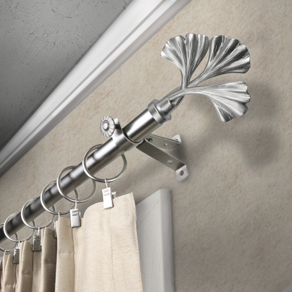 Florence 13/16 inch dia. Curtain Rod, Satin Nickel, 48"-84"