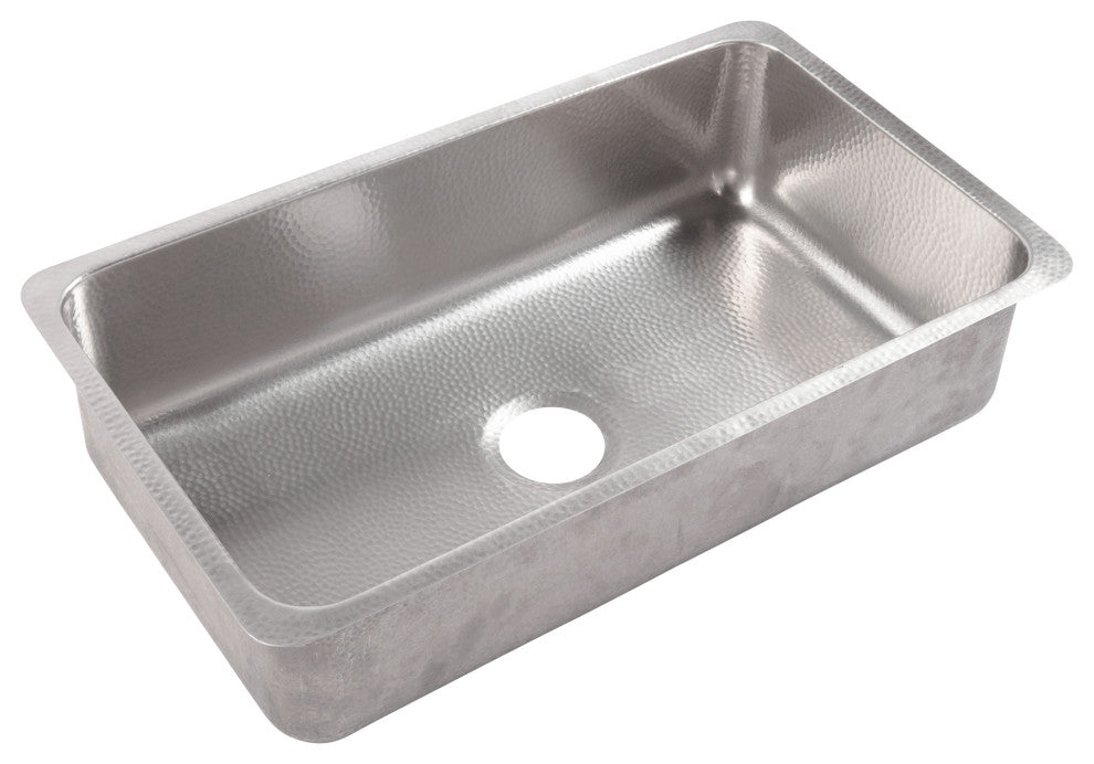 Rivera Stainless Steel 31" Single Bowl Undermount Kitchen Sink, Brushed Stainless Steel