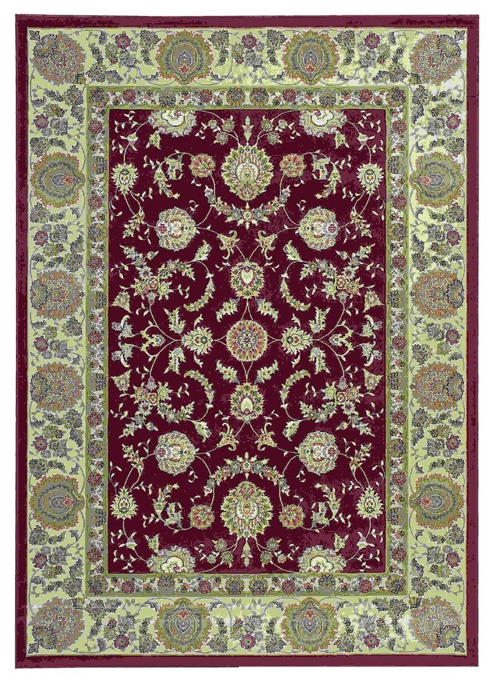 KATHY IRELAND ANTIQUITIES EMPRESS GARDEN GARNET AREA RUG BY NOURISON