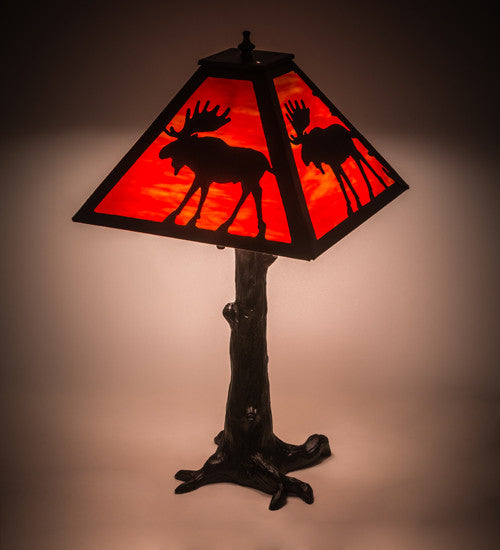 24H Lone Moose Table Lamp