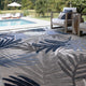 Oaks Modern Floral Area Rug, Blue & Gray, 8'10" X 12'2"