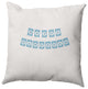 Snow Colored Banner Day Hanukkah Polyester Throw Pillow, 18"x18"
