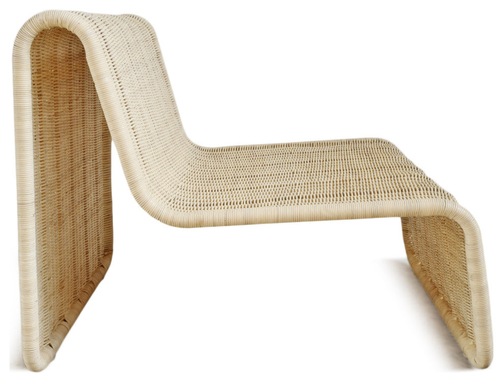 Raw Wicker Wide Mod Chair