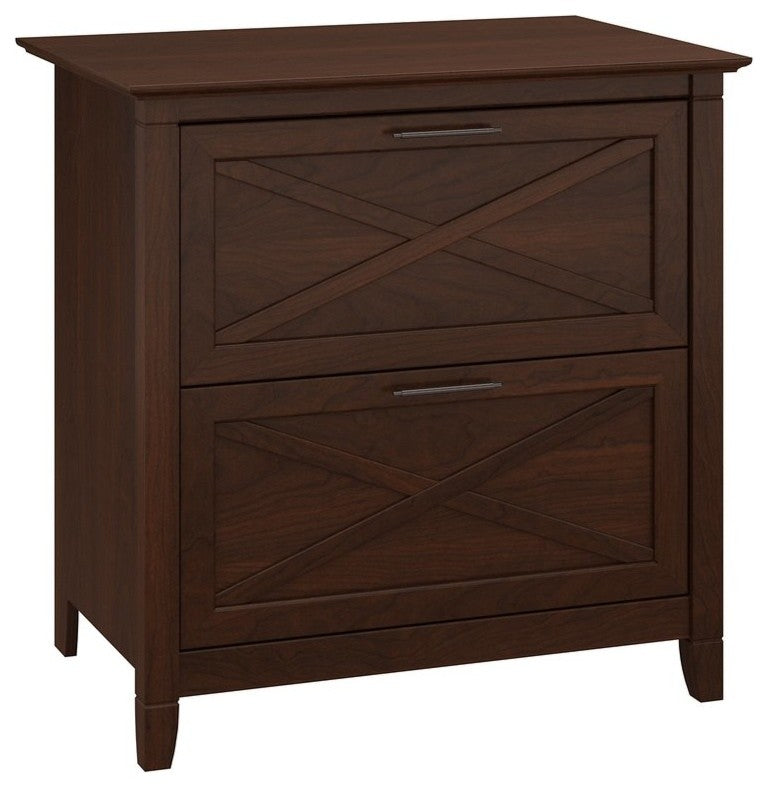 Wooden Filing Cabinet With 2 Drawer, Bing Cherry