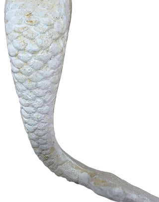 Coastal Mermaid Stocking Hanger Christmas Shelf Distressed White Iron 7 inch