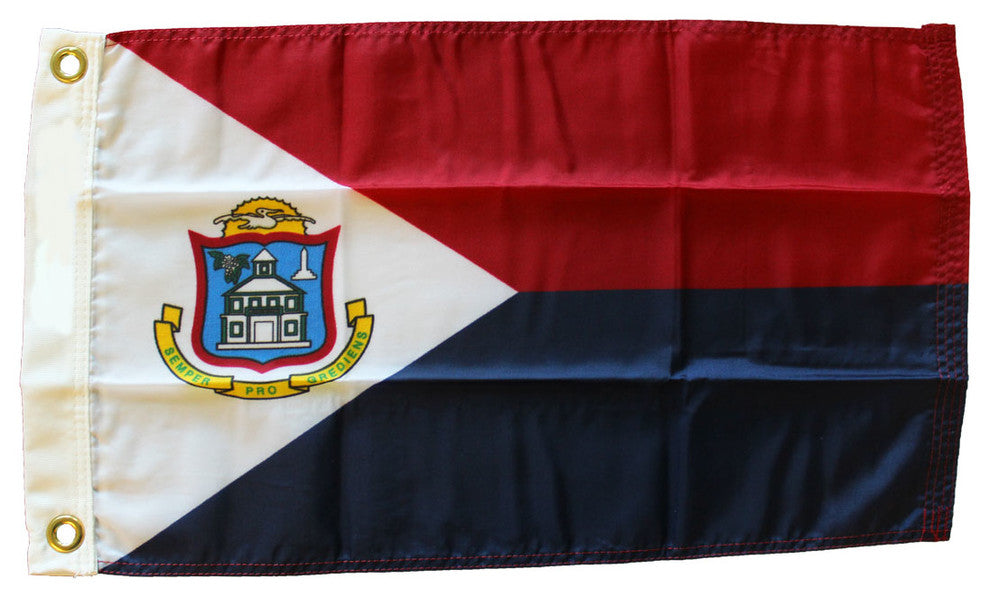 St. Maarten, 12"x18" Nylon Flag