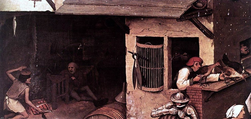 The Elder Pieter Bruegel Netherlandish Proverbs (detail) Gallery Wrapped Canvas