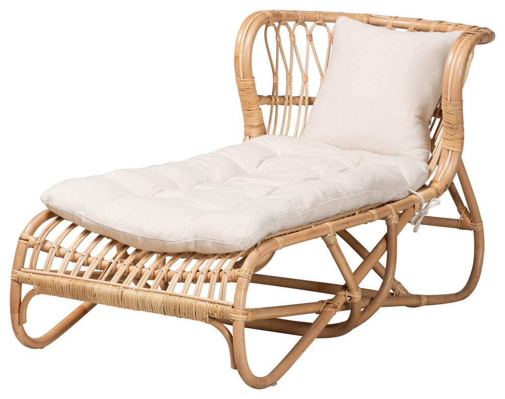 Anita Natural Brown Rattan Chaise