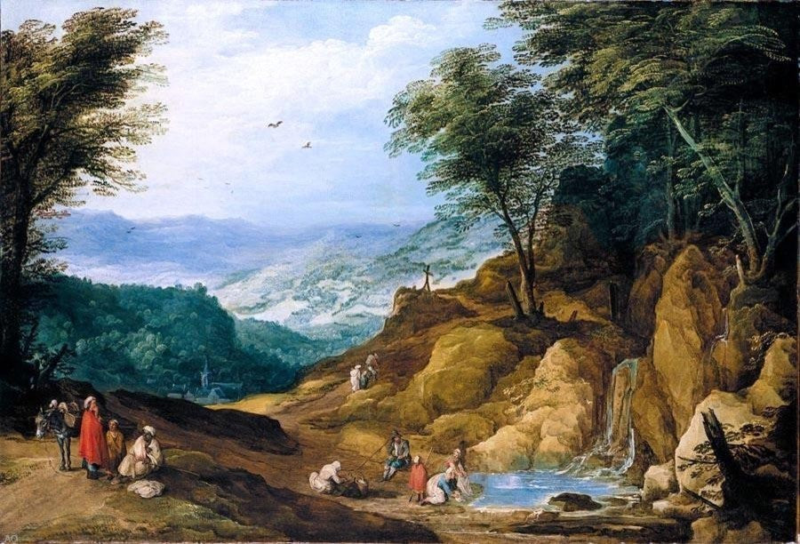 Joos De Momper Extensive Mountainous Landscape Wall Decal