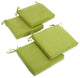 20"X19" Solid Microsuede Chair Cushions, Set of 4, Mojito Lime