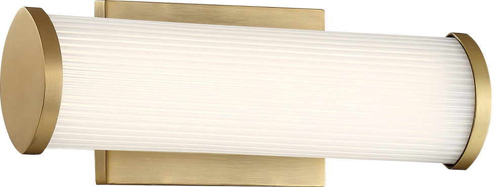 Nuvo Lena 1-Light LED Brushed Brass Wall Mount