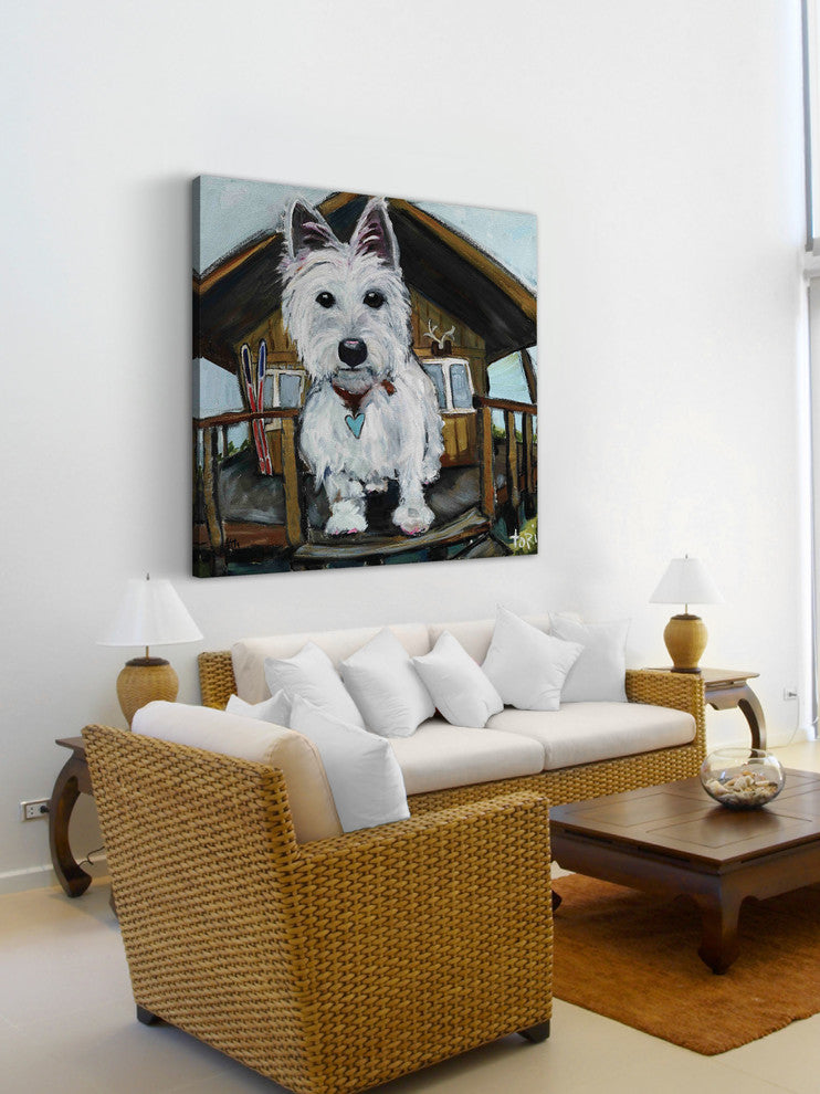 "Dash In Cabin" Painting Print on Canvas by Tori Campisi