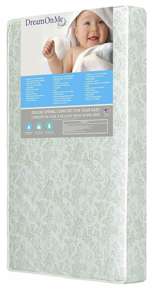 Dream On Me Little  Butterflies Crib and Toddler Bed Mattress