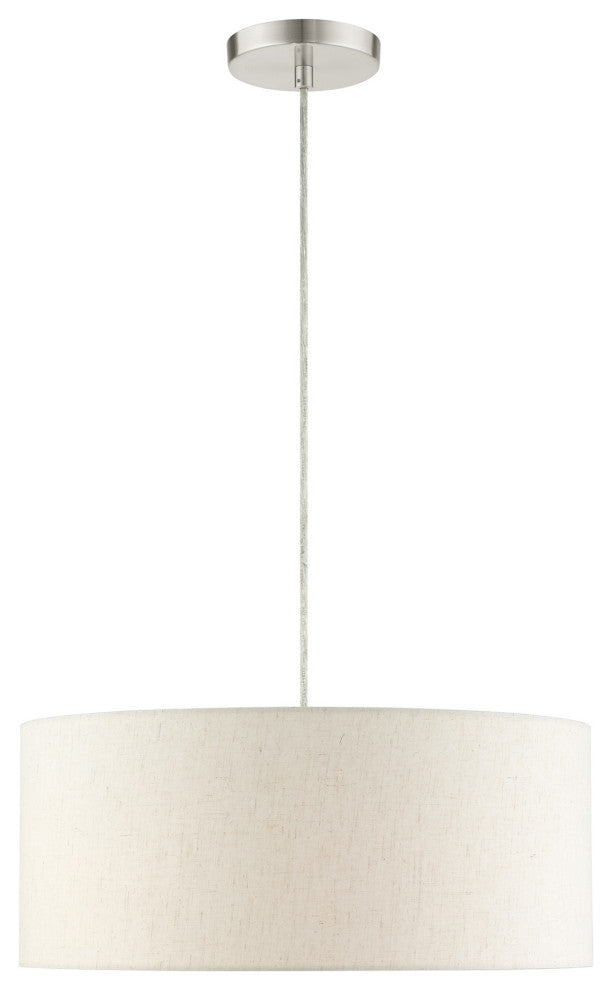 Brushed Nickel Casual, Transitional, Versatile, Minimal Drum Pendant