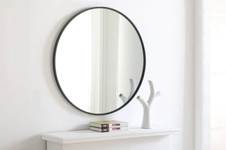 Contemporary Black Vanity Mirror