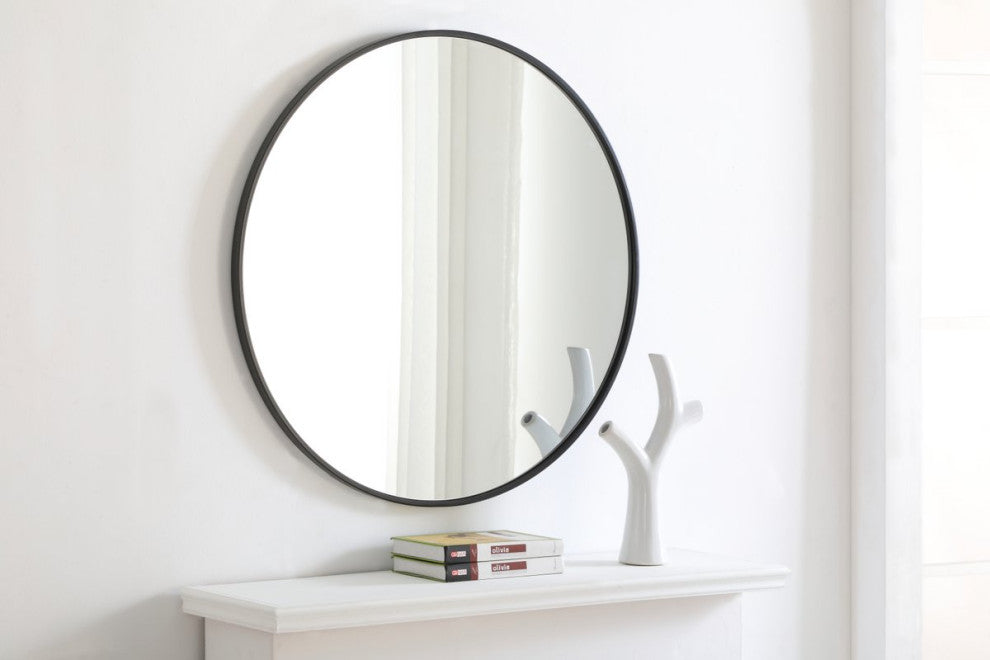 Contemporary Black Vanity Mirror