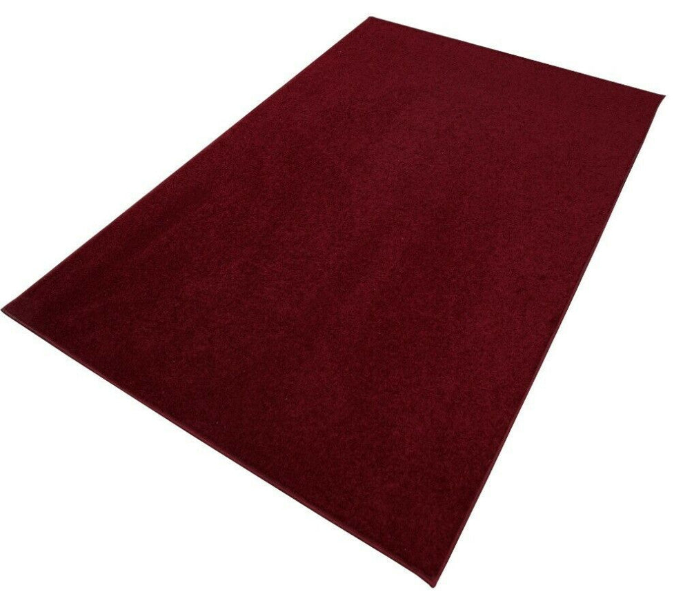 Furnish My Place Burgundy 4'' x 6'' Solid Color Rug Made In Usa