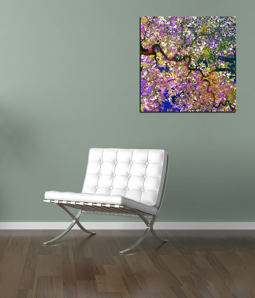 Epic Graffiti "Earth As Art: Tessera Mosaic" Giclee Canvas Wall Art, 26"x26"