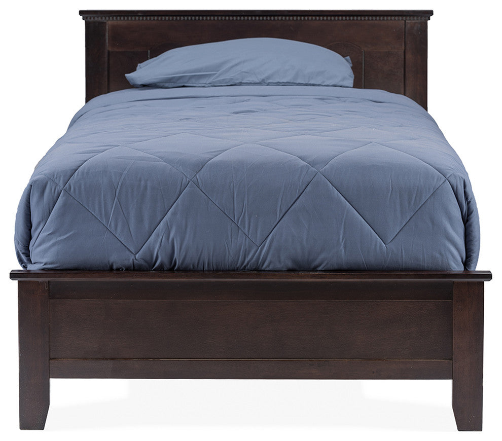 Schiuma Cappuccino Wood Contemporary Twin-Size Bed