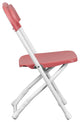Burgundy, White Folding Chair Y-KID-BY-GG