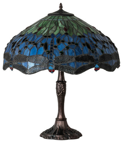 Meyda lighting 232804 26" High Tiffany Hanginghead Dragonfly Table Lamp
