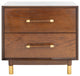 Safavieh Justice 2 Drawer Nightstand Walnut