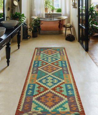 Sangat Kilim Belma Rust/Ivory Runner, 2'8x8'1