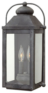 Hinkley Anchorage Medium Wall Mount Lantern, Aged Zinc