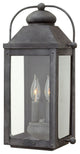 Hinkley Anchorage Medium Wall Mount Lantern, Aged Zinc
