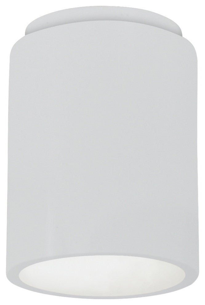 Radiance Cylinder Flush-Mount, Gloss White, E26