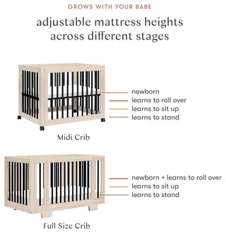 Yuzu 8-in-1 Convertible Crib With All-Stages Conversion Kits, Black