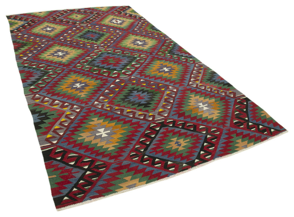 Rug N Carpet - Handwoven Turkish 5' 9'' x 10' 2'' Vintage Kilim Rug