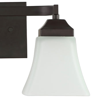 Staunton 1-Light Iron/Glass Modern LED Vanity Light, Oil Rubbed Bronze, 2-Light