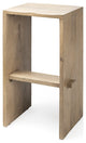 30" Minimal Light Brown Wood Bar Stool