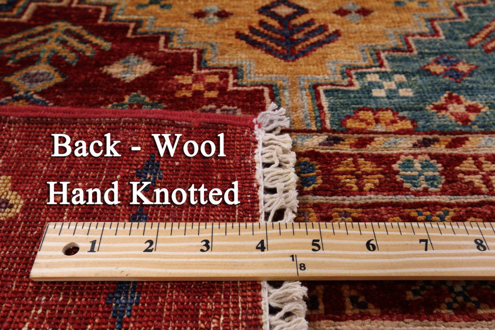 8' 6" X 9' 8" Khorjin Super Kazak Hand-Knotted Wool Rug Q5238