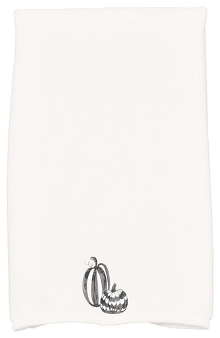Pumpkin Duo 18"x30" Cream Halloween Hand Towel