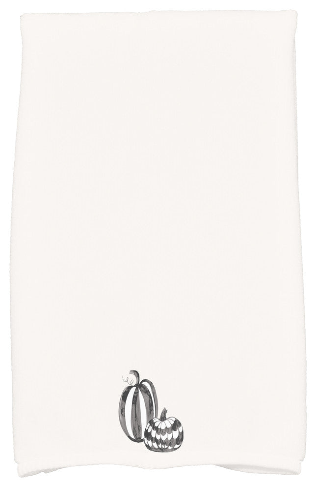 Pumpkin Duo 18"x30" Cream Halloween Hand Towel