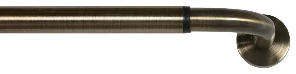 Versailles 7/8" Privacy Wraparound Rod Set, 66"x120" Antique Brass