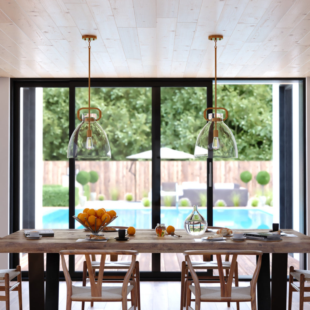 Vaxcel Lighting P0431 Madrona 14"W Pendant - Black