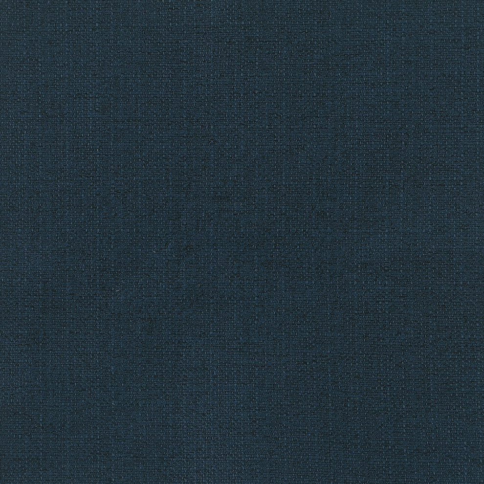 Mackenzie Linen Textured Fabric Upholstered Ottoman, Navy